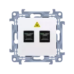 Simon 10 WC-GS2xxxx-01-11xx Gniazdo światłowodowe / optyczne podwójne SC/APC; biały