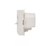 Simon Basic WMUR-011xxx-1011 Regulator temperatury z czujnikiem zewnętrznym, 16A, 230V~. Montaż gniazda na wkręty do puszki; biały