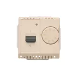 Simon Basic WMUR-011xxx-9011 Regulator temperatury z czujnikiem zewnętrznym, 16A, 230V~. Montaż gniazda na wkręty do puszki; beż