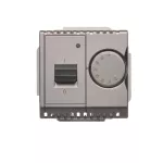 Simon Basic WMUR-011xxx-J011 Regulator temperatury z czujnikiem zewnętrznym, 16A, 230V~. Montaż gniazda na wkręty do puszki; stal inox