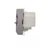 Simon Basic WMUR-011xxx-J011 Regulator temperatury z czujnikiem zewnętrznym, 16A, 230V~. Montaż gniazda na wkręty do puszki; stal inox