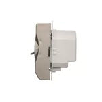 Simon Basic WMUR-011xxx-H011 Regulator temperatury z czujnikiem zewnętrznym, 16A, 230V~. Montaż gniazda na wkręty do puszki; satynowy