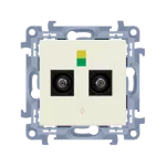 Simon 10 WC-GEK2xxx-01-41xx Gniazdo ekwipotencjalne podwójne (moduł); kremowy