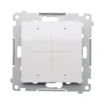 Simon 54 WMDC-008N3P-011 Elektroniczny łącznik/przycisk 4-krotny, do sterowania 4 obwodami (moduł); biały