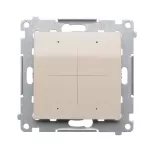 Simon 54 WMDC-008N3P-041 Elektroniczny łącznik/przycisk 4-krotny, do sterowania 4 obwodami (moduł); kremowy