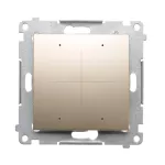 Simon 54 WMDC-008N3P-044 Elektroniczny łącznik/przycisk 4-krotny, do sterowania 4 obwodami (moduł); złoty mat