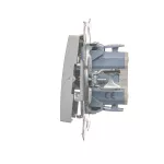 Simon 54 WMDL-0600xx-043 Łącznik schodowy bez piktogramu (moduł) 10AX, 250V~, szybkozłącza; srebrny mat