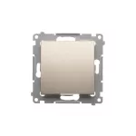 Simon 54 WMDL-0600xx-044 Łącznik schodowy bez piktogramu (moduł) 10AX, 250V~, szybkozłącza; złoty mat