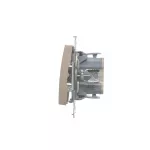 Simon 54 WMDL-0600xx-044 Łącznik schodowy bez piktogramu (moduł) 10AX, 250V~, szybkozłącza; złoty mat