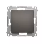 Simon 54 WMDL-0600xx-046 Łącznik schodowy bez piktogramu (moduł) 10AX, 250V~, szybkozłącza; brąz mat