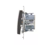 Simon 54 WMDL-0600xx-046 Łącznik schodowy bez piktogramu (moduł) 10AX, 250V~, szybkozłącza; brąz mat