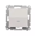 Simon 54 WMDL-0610xU-011 Łącznik schodowy z podświetleniem LED bez piktogramu (moduł) 10AX, 250V~, szybkozłącza; biały