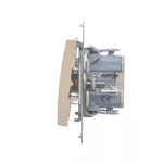 Simon 54 WMDL-0610xU-041 Łącznik schodowy z podświetleniem LED bez piktogramu (moduł) 10AX, 250V~, szybkozłącza; kremowy