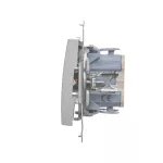 Simon 54 WMDL-0610xU-043 Łącznik schodowy z podświetleniem LED bez piktogramu (moduł) 10AX, 250V~, szybkozłącza; srebrny mat