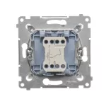 Simon 54 WMDL-0610xU-046 Łącznik schodowy z podświetleniem LED bez piktogramu (moduł) 10AX, 250V~, szybkozłącza; brąz mat