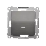 Simon 54 WMDL-0610xU-048 Łącznik schodowy z podświetleniem LED bez piktogramu (moduł) 10AX, 250V~, szybkozłącza; antracyt