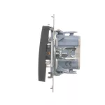 Simon 54 WMDL-0610xU-048 Łącznik schodowy z podświetleniem LED bez piktogramu (moduł) 10AX, 250V~, szybkozłącza; antracyt