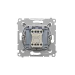 Simon 54 WMDL-0700xx-043 Łącznik krzyżowy bez piktogramu (moduł) 10AX, 250V~, szybkozłącza; srebrny mat