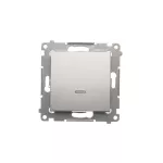 Simon 54 WMDL-0710xx-043 Łącznik krzyżowy z podświetleniem LED bez piktogramu (moduł) 10AX, 250V~, szybkozłącza; srebrny mat