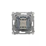 Simon 54 WMDL-0710xx-043 Łącznik krzyżowy z podświetleniem LED bez piktogramu (moduł) 10AX, 250V~, szybkozłącza; srebrny mat