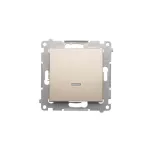 Simon 54 WMDL-0710xx-044 Łącznik krzyżowy z podświetleniem LED bez piktogramu (moduł) 10AX, 250V~, szybkozłącza; złoty mat