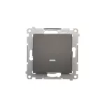 Simon 54 WMDL-0710xx-046 Łącznik krzyżowy z podświetleniem LED bez piktogramu (moduł) 10AX, 250V~, szybkozłącza; brąz mat