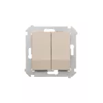 Simon 54 WMDL-06020x-041 Łącznik schodowy podwójny bez piktogramu (moduł) 10AX, 250V~, zaciski śrubowe; kremowy