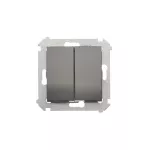 Simon 54 WMDL-06020x-048 Łącznik schodowy podwójny bez piktogramu (moduł) 10AX, 250V~, zaciski śrubowe; antracyt