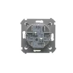 Simon 54 WMDL-06120x-043 Łącznik schodowy podwójny z podświetleniem bez piktogramu (moduł) 10AX, 250V~, zaciski śrubowe; srebrny mat