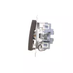 Simon 54 WMDL-06120x-046 Łącznik schodowy podwójny z podświetleniem bez piktogramu (moduł) 10AX, 250V~, zaciski śrubowe; brąz mat