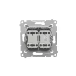 Simon 54 WMDL-07020x-011 Łącznik krzyżowy podwójny bez piktogramu (moduł) 10AX, 250V~, szybkozłącza; biały