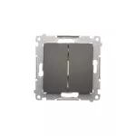 Simon 54 WMDL-07020x-046 Łącznik krzyżowy podwójny bez piktogramu (moduł) 10AX, 250V~, szybkozłącza; brąz mat