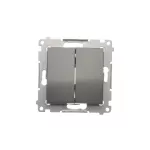 Simon 54 WMDL-07020x-048 Łącznik krzyżowy podwójny bez piktogramu (moduł) 10AX, 250V~, szybkozłącza; antracyt