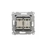 Simon 54 WMDL-07020x-048 Łącznik krzyżowy podwójny bez piktogramu (moduł) 10AX, 250V~, szybkozłącza; antracyt