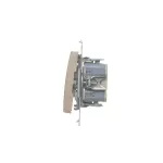 Simon 54 WMDL-07120x-044 Łącznik krzyżowy podwójny z podświetleniem bez piktogramu (moduł) 10AX, 250V~, szybkozłącza; złoty mat