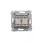 Simon 54 WMDL-07120x-048 Łącznik krzyżowy podwójny z podświetleniem bez piktogramu (moduł) 10AX, 250V~, szybkozłącza; antracyt