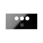 Simon 100 W100-10001093x-138 Pokrywa do gniazda 3RCA (mechanizm 1/2); czarny