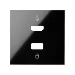 Simon 100 W100-10001095x-138 Pokrywa do gniazda HDMI+ USB; czarny