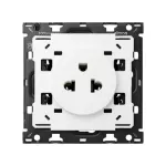 Simon 100 W100-10000439x-130 Gniazdo standard europejsko-amerykański (mechanizm, bez ramki montażowej) 15/16 A 127/250~, zaciski śrubowe; biały