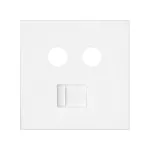 Simon 100 W100-10000072x-230 Pokrywa gniazda antenowego R/TV-SAT + komputerowe RJ45 kat.6; biały mat