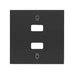 Simon 100 W100-10001090x-238 Pokrywa do gniazda USB podwójnego; czarny mat