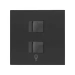 Simon 100 W100-10000006x-238 Pokrywa do gniazda komputerowego 2x (mechanizm); czarny mat