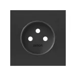 Simon 100 W100-10000068x-238 Pokrywa gniazda pojedynczego; czarny mat