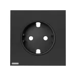 Simon 100 W100-10002041x-238 Pokrywa iO gniazda z uziemieniem Schuko; czarny mat