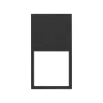 Simon 100 W100-10002620x-238 Ramka minimal pionowa 2-krotna, 2x1/2; czarny mat