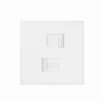 Simon 100 W100-10020111x-230 Panel 1-krotny: 2 gniazda RJ45; biały mat