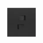 Simon 100 W100-10020111x-238 Panel 1-krotny: 2 gniazda RJ45; czarny mat