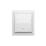 Simon Aquaclick WA-CW6Lxxx-xx-11xx Łącznik schodowy natynkowy z podświetleniem, IP44, 10AX, 250V~, zaciski śrubowe; biały