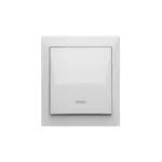 Simon Aquaclick WA-CW6Lx-x-xx-11xx Łącznik schodowy natynkowy z podświetleniem bez piktogramu, IP44, 10AX, 250V~, zaciski śrubowe; biały