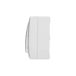 Simon Aquaclick WA-CWLxx-2x-x-11xx Łącznik schodowy natynkowy podwójny z podświetleniem bez piktogramu, IP44, 10AX, 250V~, zaciski śrubowe; biały